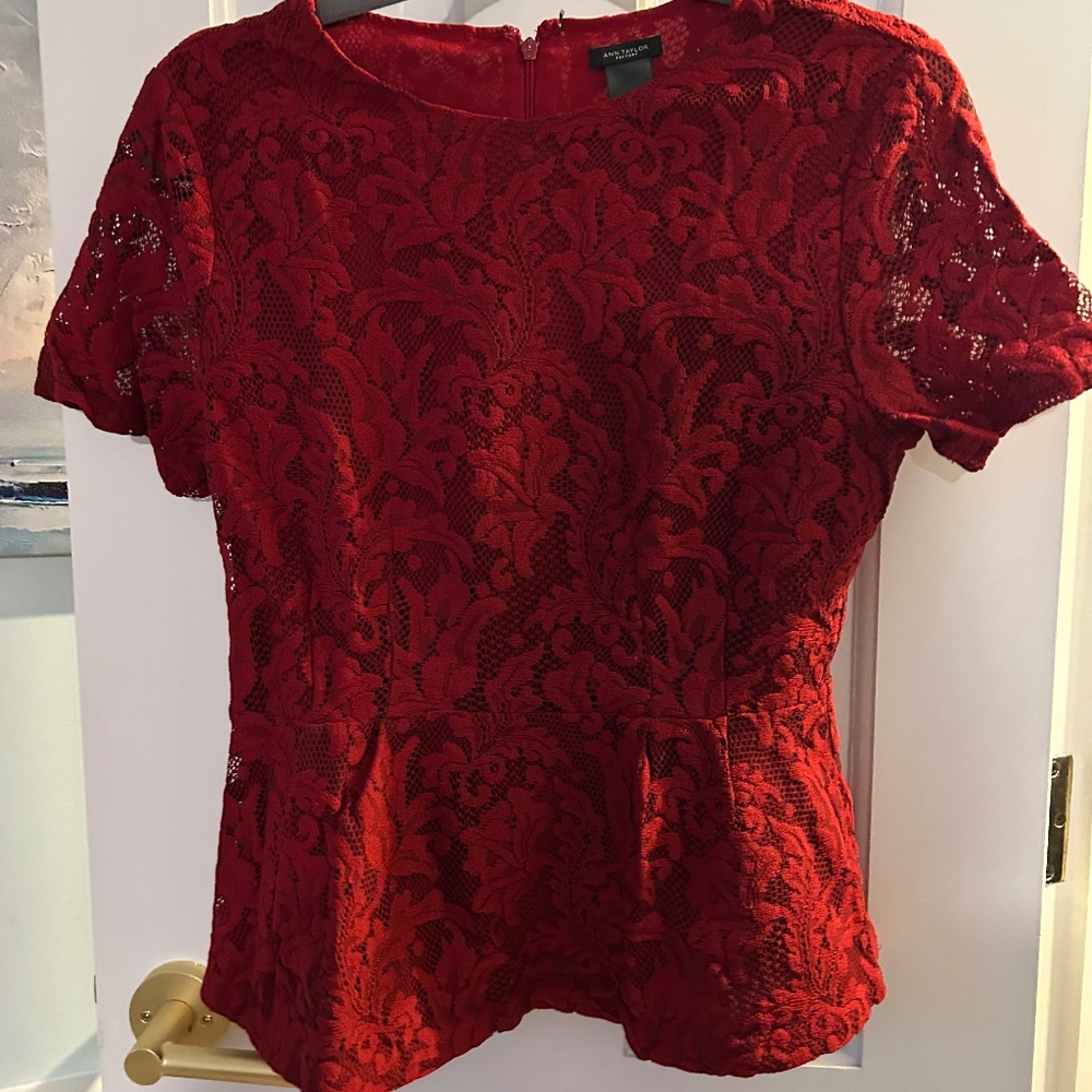 Red Peplum Top